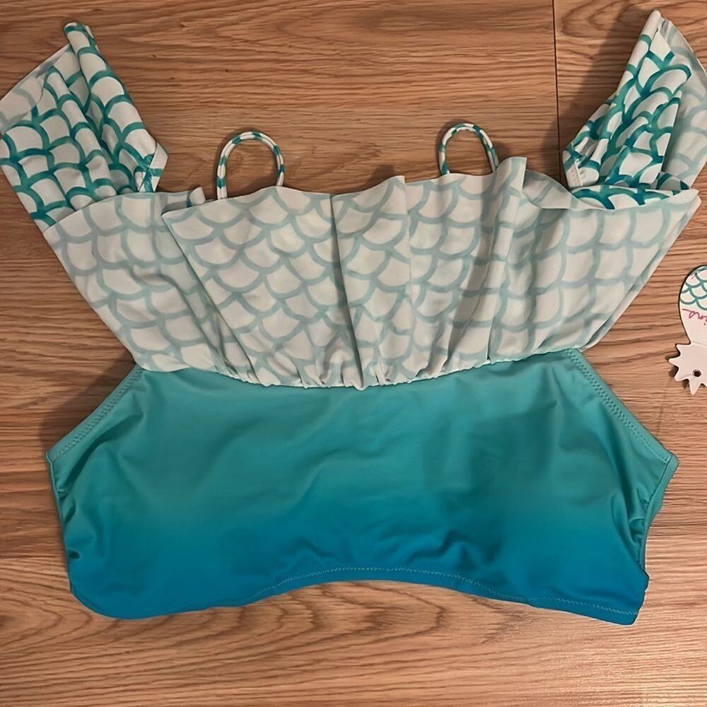 NWT Raisins mermaid off the shoulder bikini top size XL - Picture 5 of 8